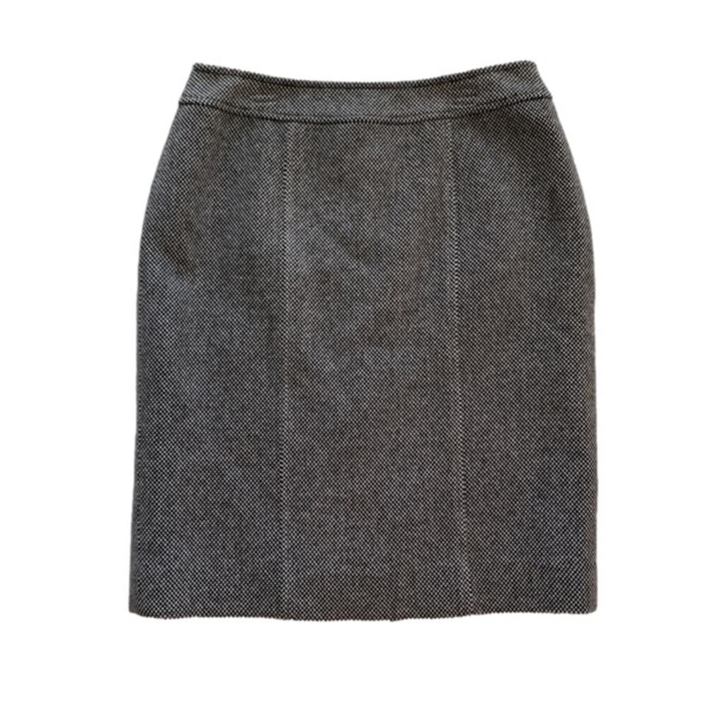 Carlisle Skirt Wool Blend Black Gray Tweed Career Office Tailored Pencil Size 10
